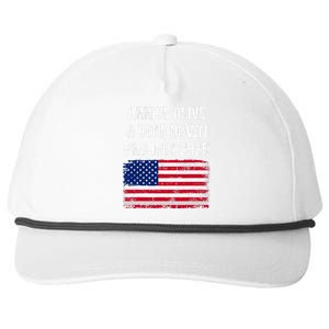 Arrive Alive Vote Down Project 2025 American Flag Democracy Snapback Five-Panel Rope Hat