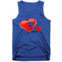 Autism Awareness Valentines Day Love Heart Puzzle Piece Gift Tank Top