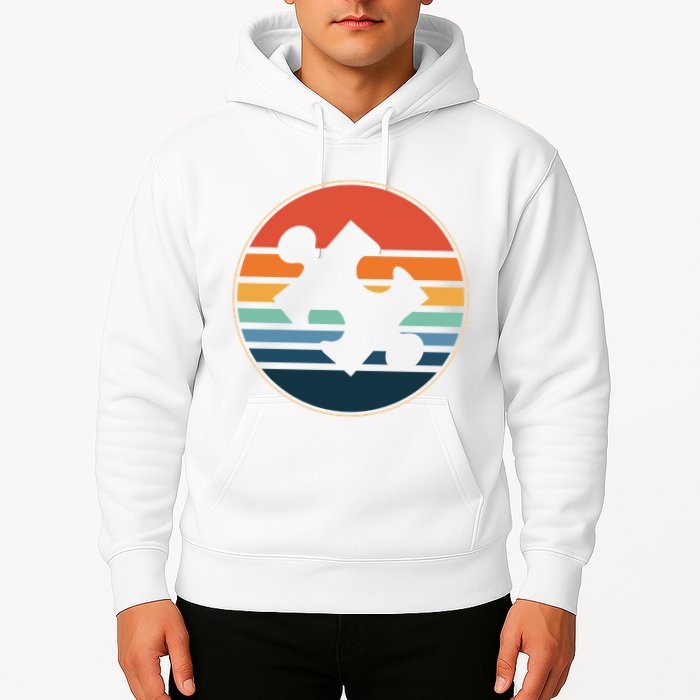 Autism Awareness Vintage Puzzle Hoodie
