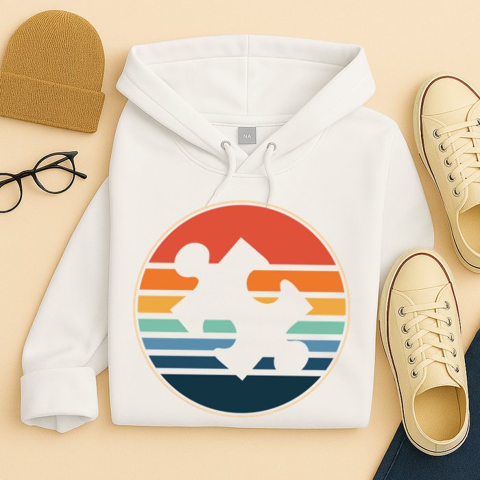 Autism Awareness Vintage Puzzle Hoodie
