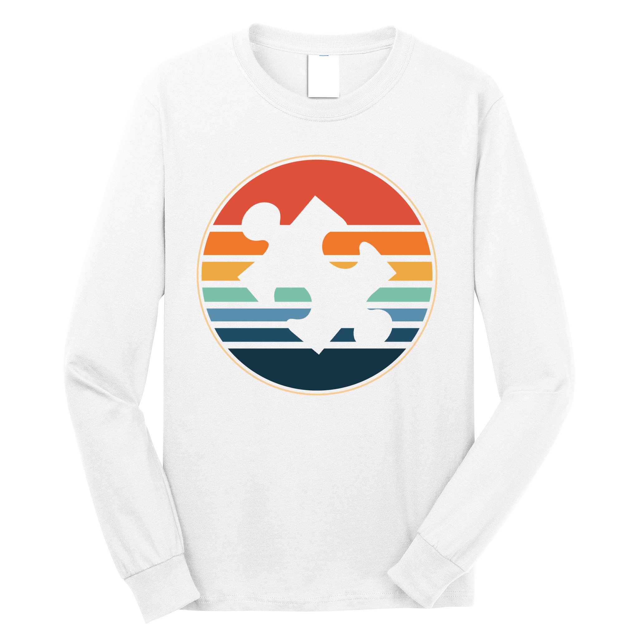 Autism Awareness Vintage Puzzle Long Sleeve Shirt