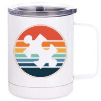 Autism Awareness Vintage Puzzle 12 oz Stainless Steel Tumbler Cup