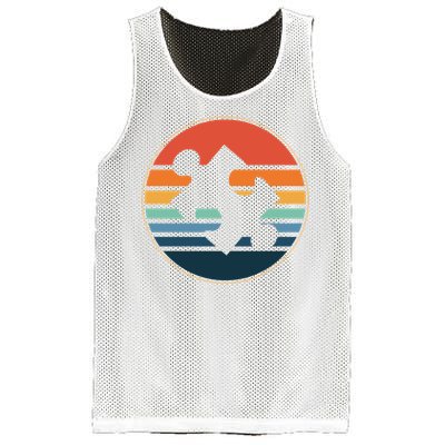 Autism Awareness Vintage Puzzle Mesh Reversible Basketball Jersey Tank