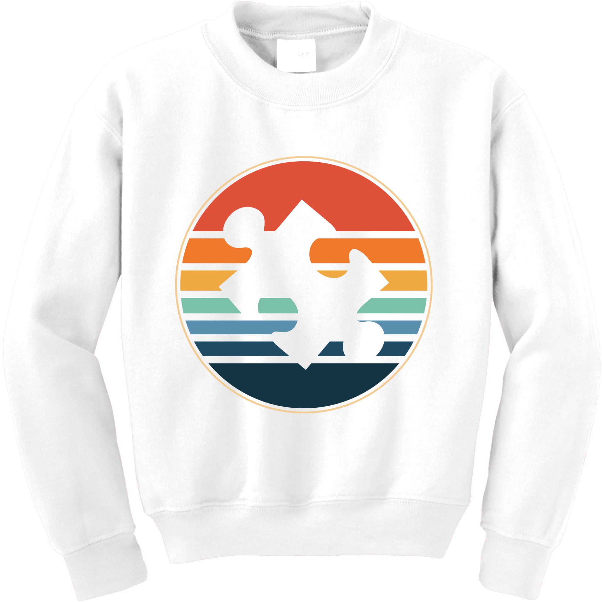 Autism Awareness Vintage Puzzle Kids Sweatshirt