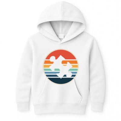 Autism Awareness Vintage Puzzle Kids Hoodie
