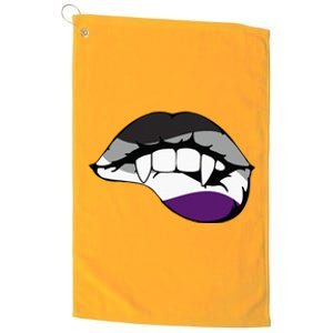 Asexual Ace Vampire Lips Fangs Costume Easy Halloween Platinum Collection Golf Towel