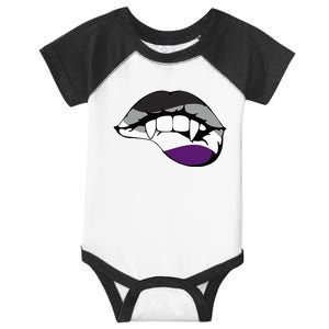 Asexual Ace Vampire Lips Fangs Costume Easy Halloween Infant Baby Jersey Bodysuit