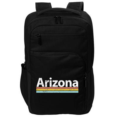 Arizona AZ Vintage Worn Design Retro Stripes Classic Impact Tech Backpack