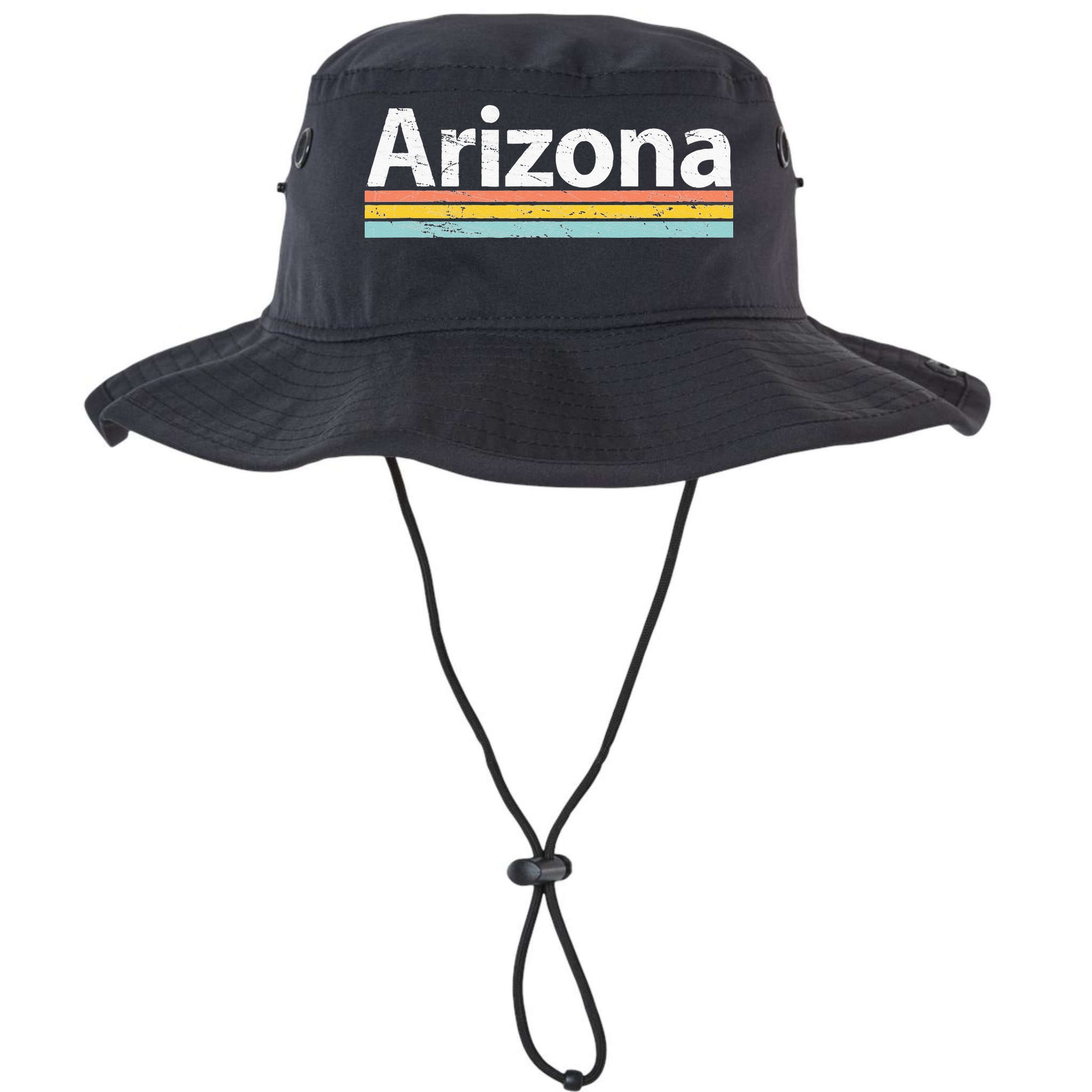 Arizona AZ Vintage Worn Design Retro Stripes Classic Bucket Hat