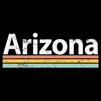 Arizona AZ Vintage Worn Design Retro Stripes Classic Bucket Hat