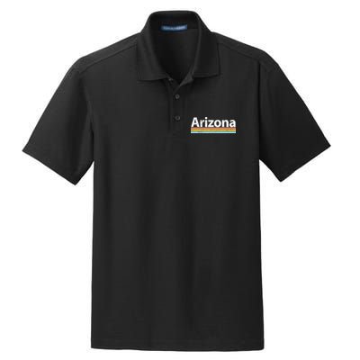 Arizona AZ Vintage Worn Design Retro Stripes Classic Dry Zone Grid Polo