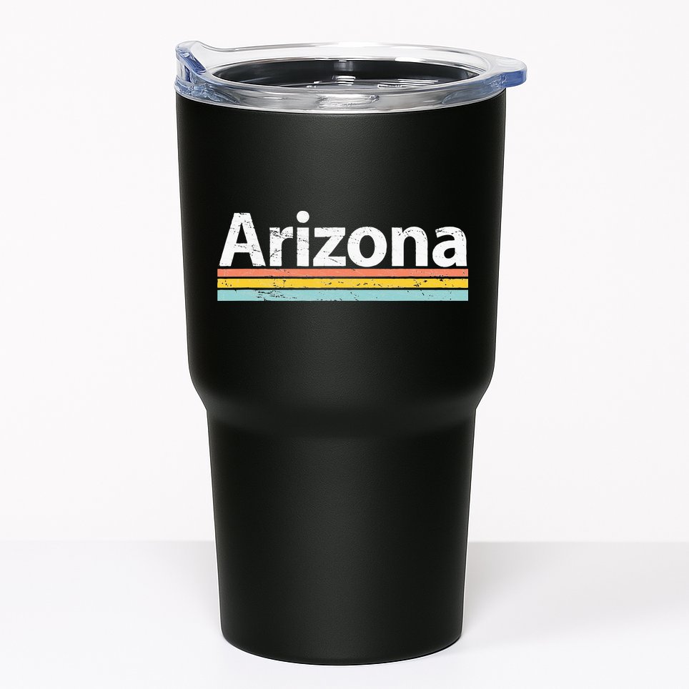 Arizona AZ Vintage Worn Design Retro Stripes Classic Tumbler