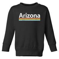 Arizona AZ Vintage Worn Design Retro Stripes Classic Toddler Sweatshirt