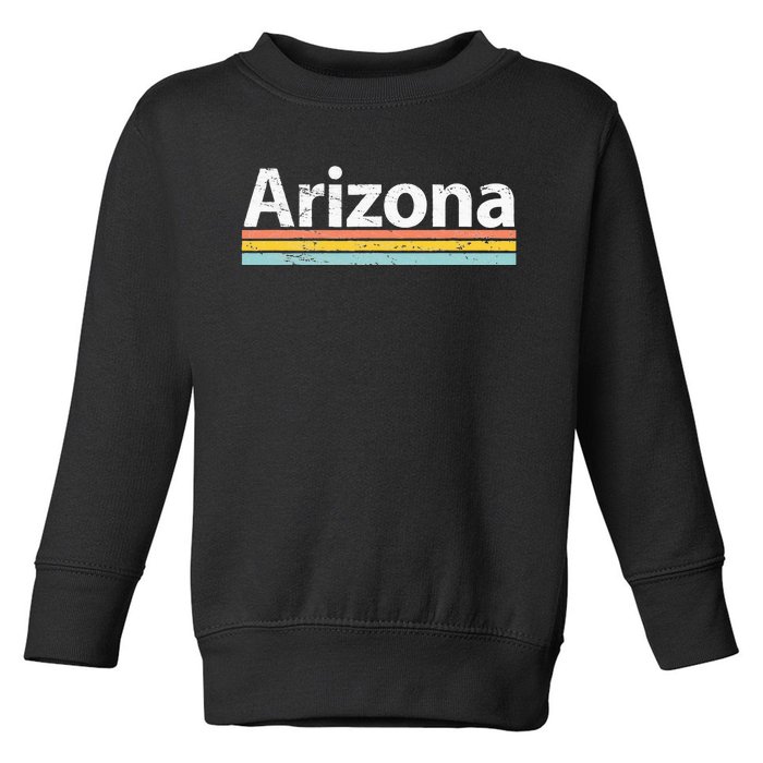 Arizona AZ Vintage Worn Design Retro Stripes Classic Toddler Sweatshirt