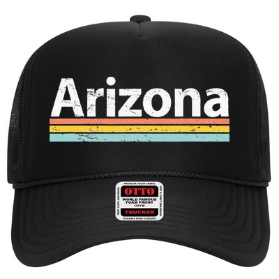 Arizona AZ Vintage Worn Design Retro Stripes Classic Trucker Hat