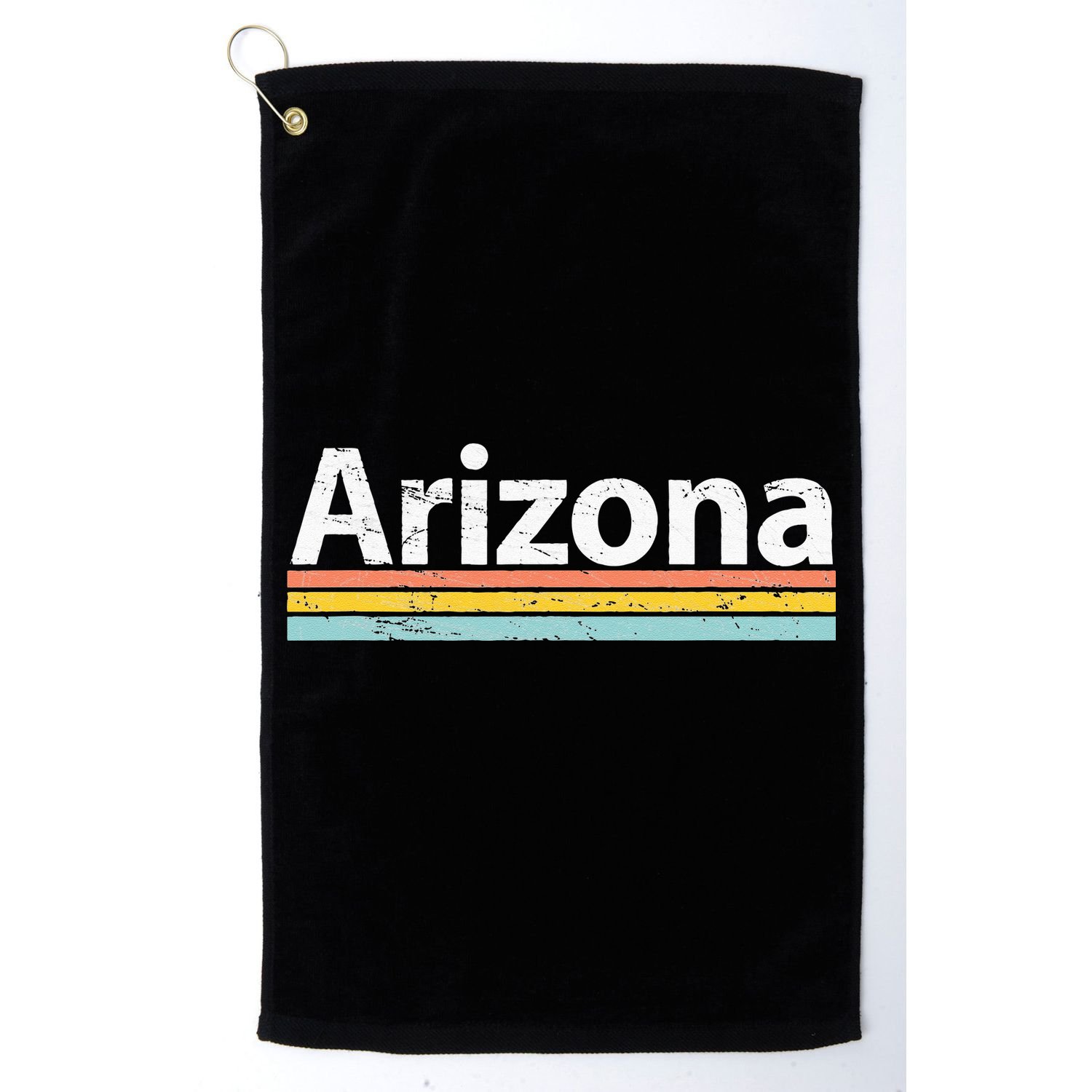 Arizona AZ Vintage Worn Design Retro Stripes Classic Golf Towel