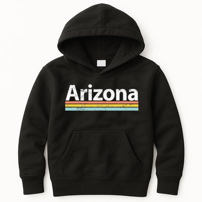 Arizona AZ Vintage Worn Design Retro Stripes Classic Kids Hoodie