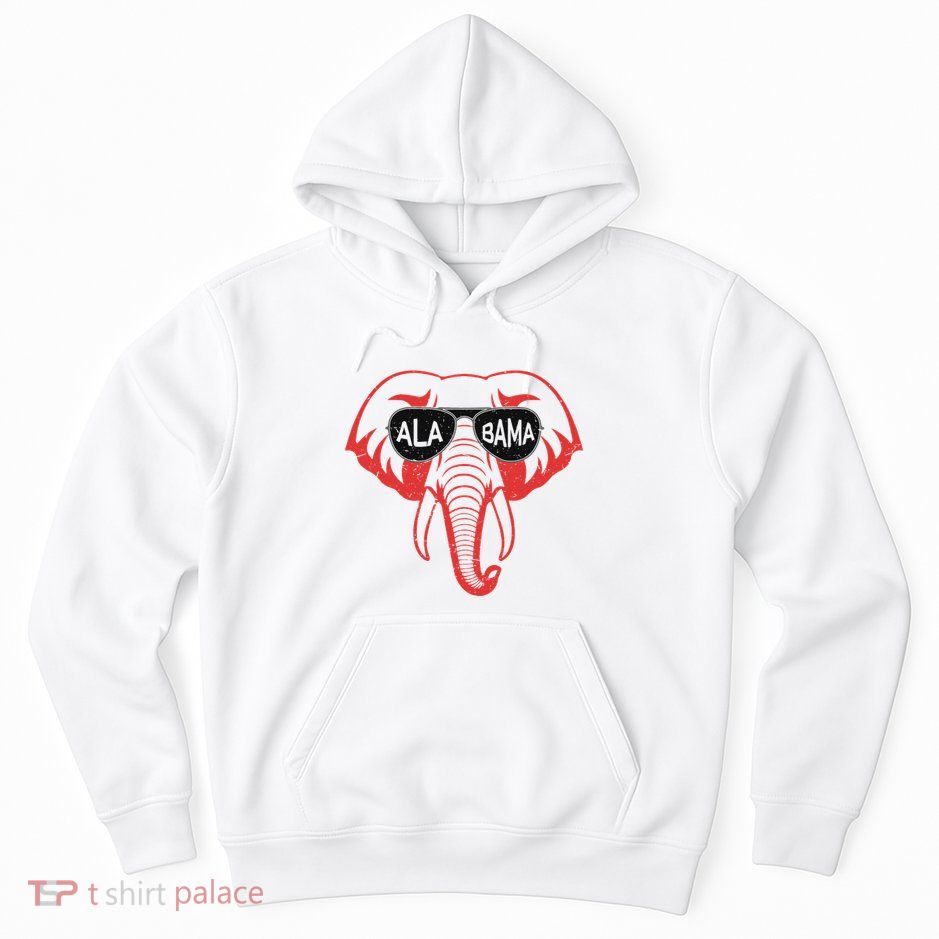 Alabama Al Vintage Red Elephant Hoodie