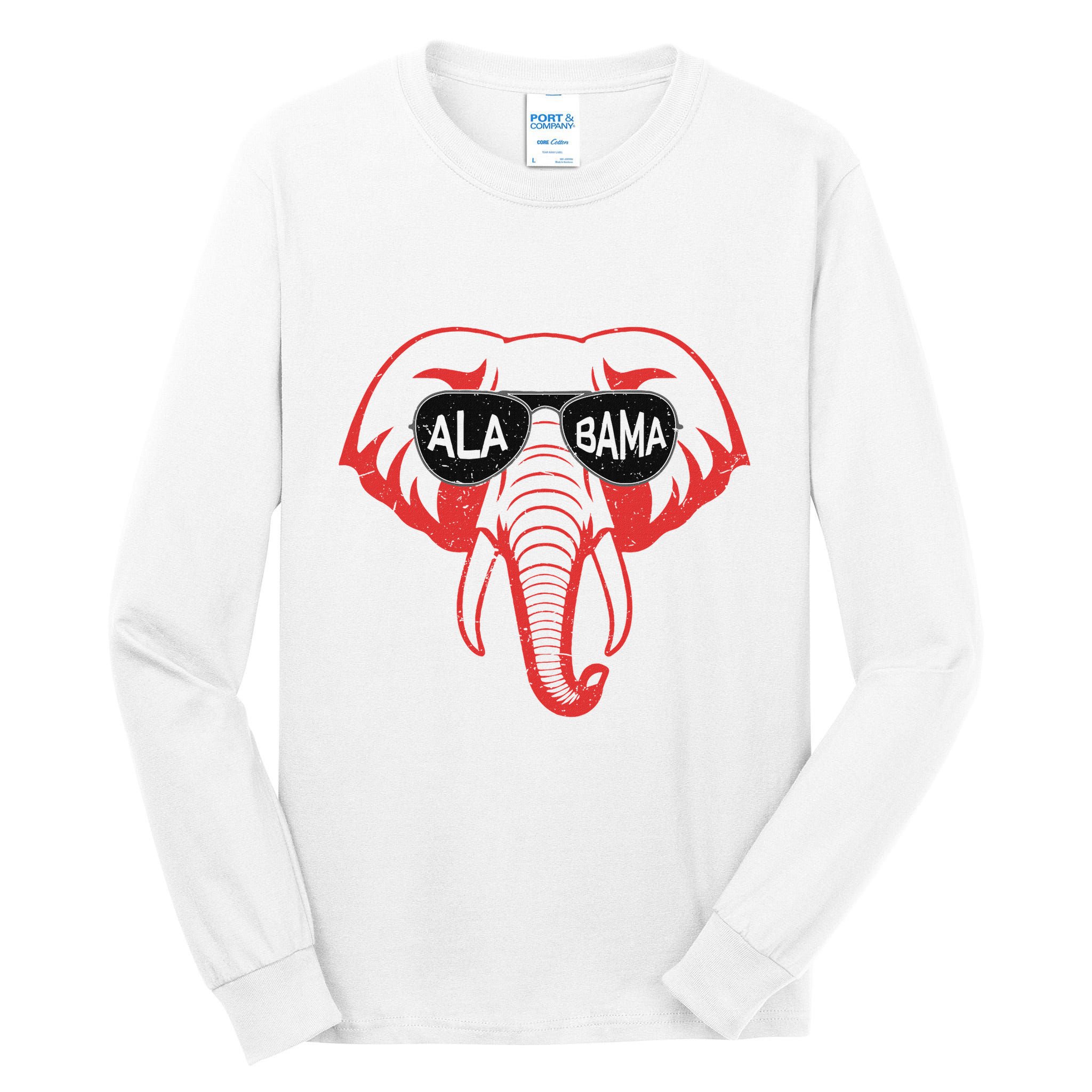 Alabama Al Vintage Red Elephant Tall Long Sleeve T-Shirt