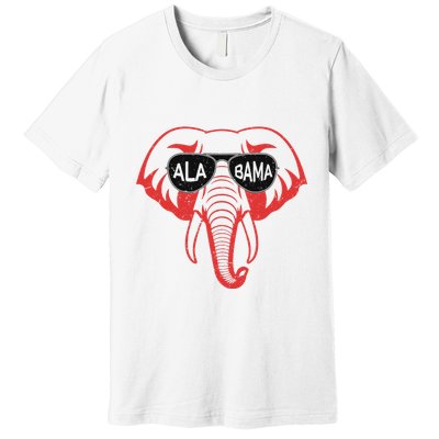 Alabama Al Vintage Red Elephant Premium T-Shirt