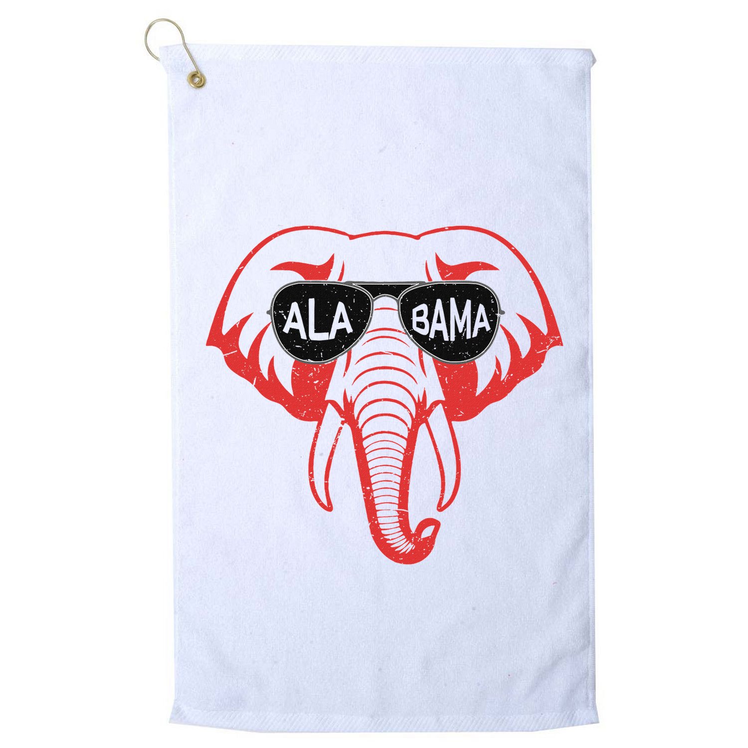 Alabama Al Vintage Red Elephant Golf Towel