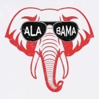 Alabama Al Vintage Red Elephant Toddler T-Shirt