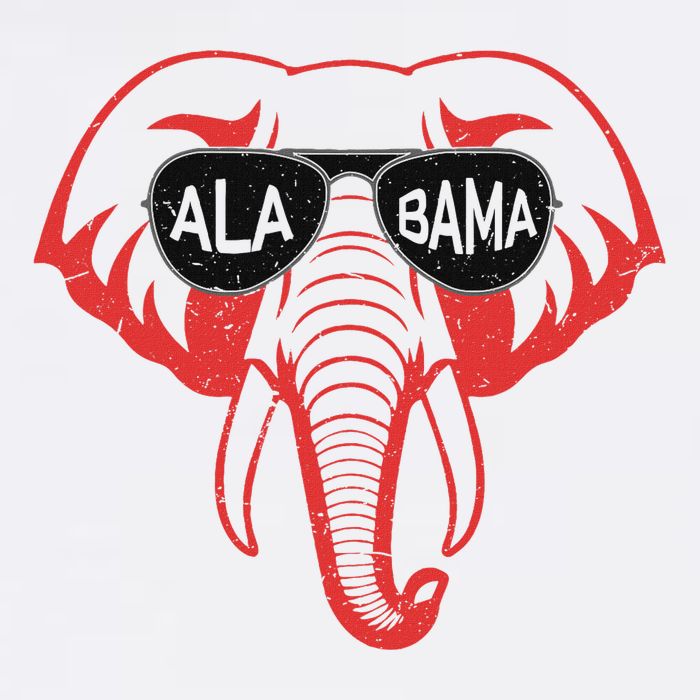Alabama Al Vintage Red Elephant Toddler T-Shirt