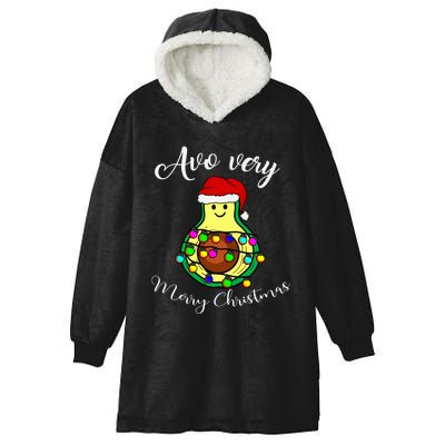 Avocado Avo Very Merry Christmas Avocado Merry Christmas Hooded Wearable Blanket