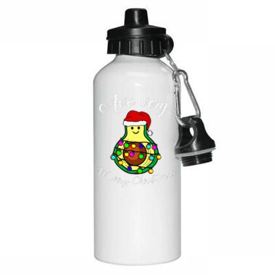 Avocado Avo Very Merry Christmas Avocado Merry Christmas Aluminum Water Bottle