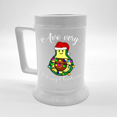 Avocado Avo Very Merry Christmas Avocado Merry Christmas Beer Stein