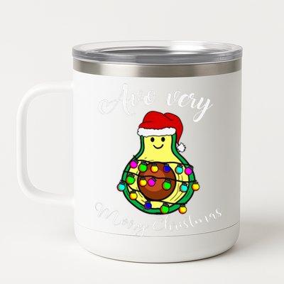 Avocado Avo Very Merry Christmas Avocado Merry Christmas 12 oz Stainless Steel Tumbler Cup