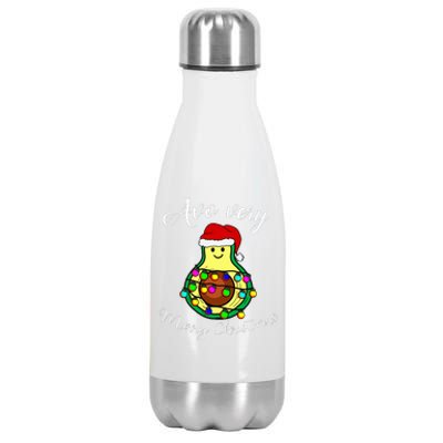 Avocado Avo Very Merry Christmas Avocado Merry Christmas Stainless Steel Insulated Water Bottle