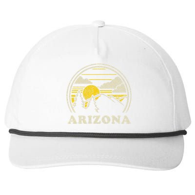 Arizona AZ Vintage Hiking Mountains Snapback Five-Panel Rope Hat