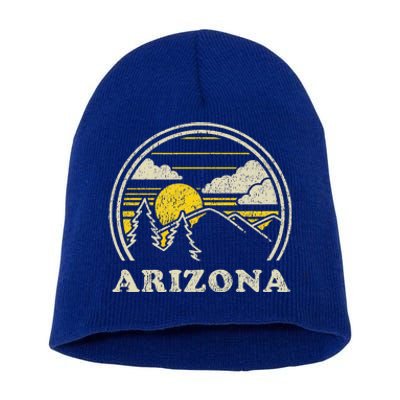 Arizona AZ Vintage Hiking Mountains Short Acrylic Beanie