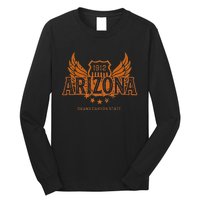 Arizona Az Vintage Motorcycle Winged Biker Long Sleeve Shirt