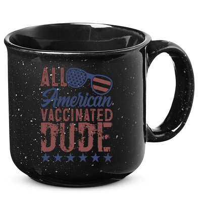 All American Vaccinated Dude 4th Of July Patriotic Idea Funny Gift 15oz Campfire Ceramic Mug