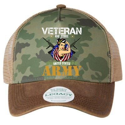 American Army Veteran Female U.S. Army Veteran Gifts Legacy Tie Dye Trucker Hat