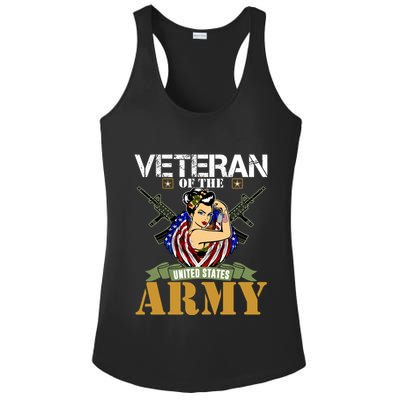 American Army Veteran Female U.S. Army Veteran Gifts Ladies PosiCharge Competitor Racerback Tank