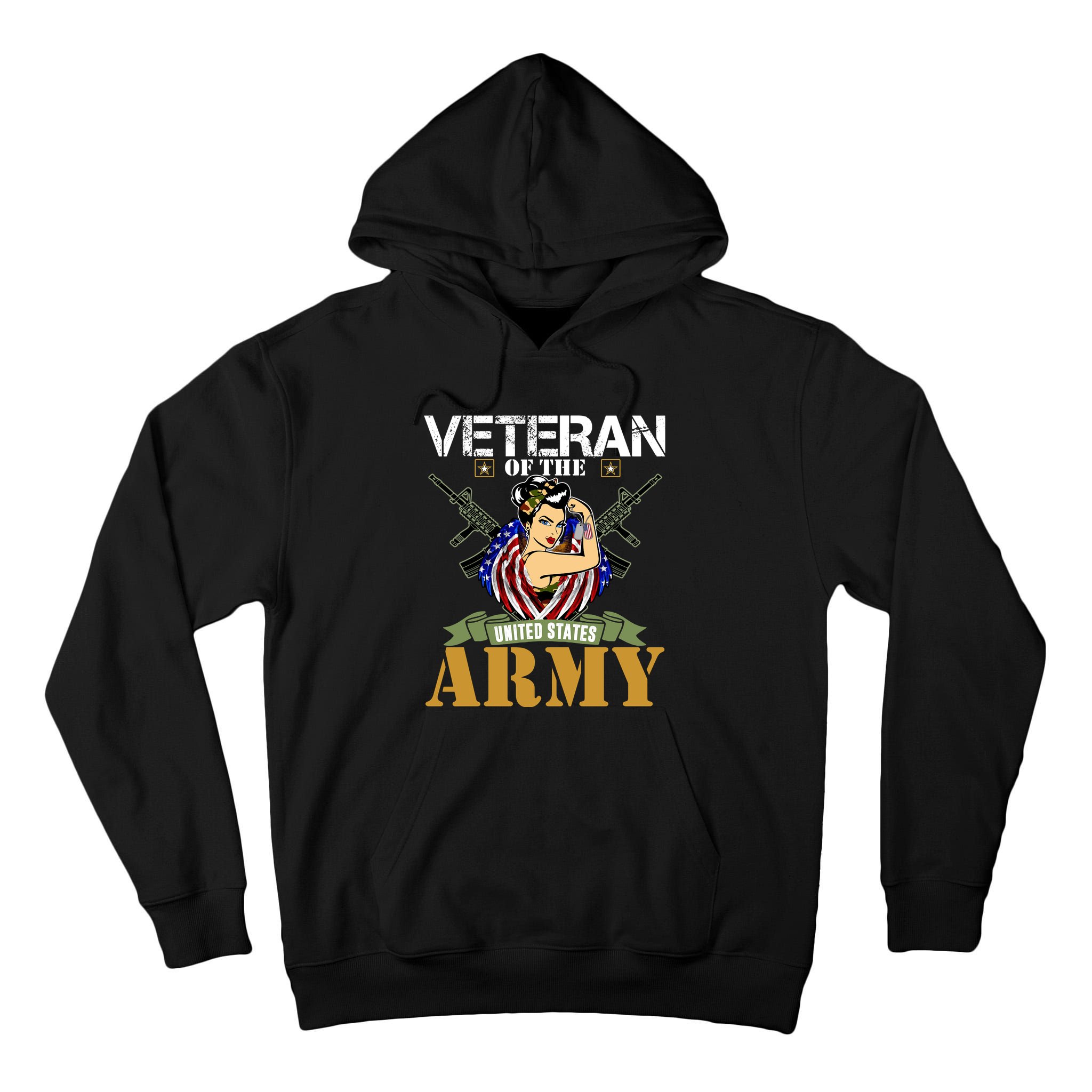 American Army Veteran Female U.S. Army Veteran Gifts Tall Hoodie