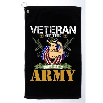 American Army Veteran Female U.S. Army Veteran Gifts Golf Towel