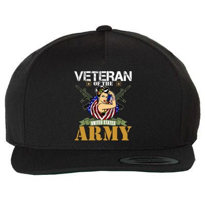 American Army Veteran Female U.S. Army Veteran Gifts Wool Snapback Cap