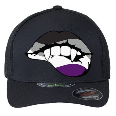 Asexual Ace Vampire Lips Fangs Costume Easy Halloween Gifts Flexfit Unipanel Trucker Cap