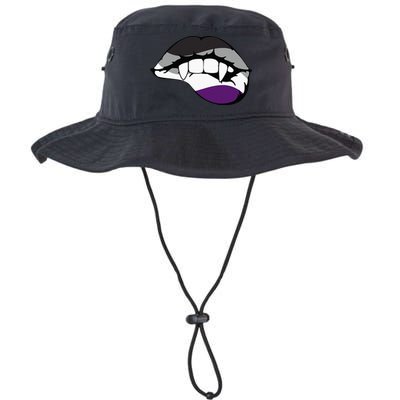 Asexual Ace Vampire Lips Fangs Costume Easy Halloween Gifts Bucket Hat