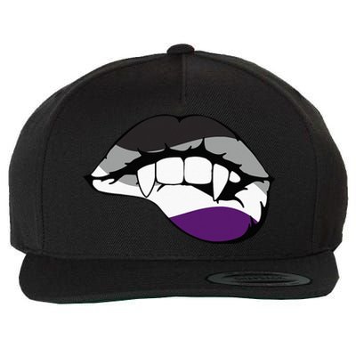 Asexual Ace Vampire Lips Fangs Costume Easy Halloween Gifts Wool Snapback Cap