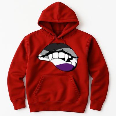 Asexual Ace Vampire Lips Fangs Costume Easy Halloween Gifts Hoodie