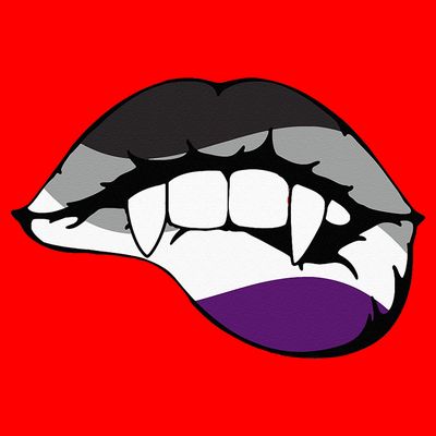 Asexual Ace Vampire Lips Fangs Costume Easy Halloween Gifts T-Shirt