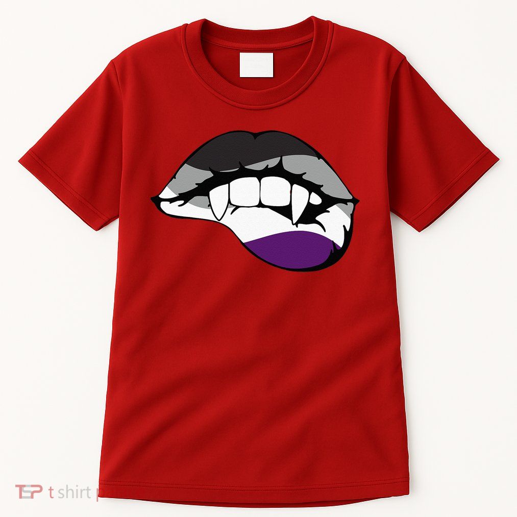 Asexual Ace Vampire Lips Fangs Costume Easy Halloween Gifts Tall T-Shirt
