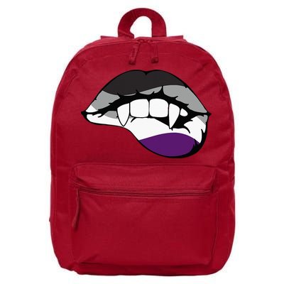 Asexual Ace Vampire Lips Fangs Costume Easy Halloween Gifts 16 in Basic Backpack