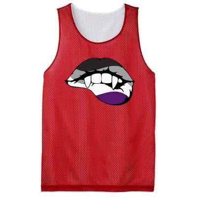 Asexual Ace Vampire Lips Fangs Costume Easy Halloween Gifts Mesh Reversible Basketball Jersey Tank