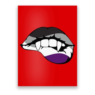 Asexual Ace Vampire Lips Fangs Costume Easy Halloween Gifts Poster